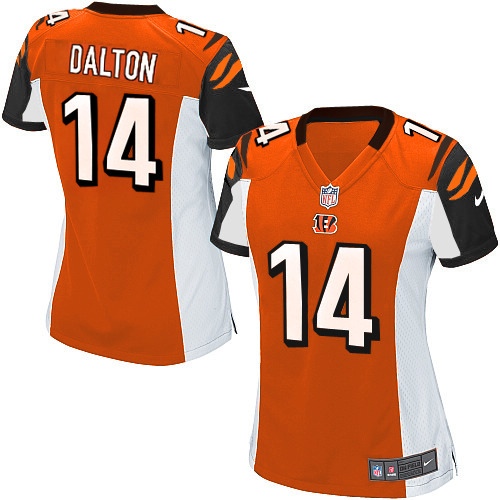 Women's Elite Andy Dalton Nike Jersey Orange Alternate - #14 NFL Cincinnati Bengals